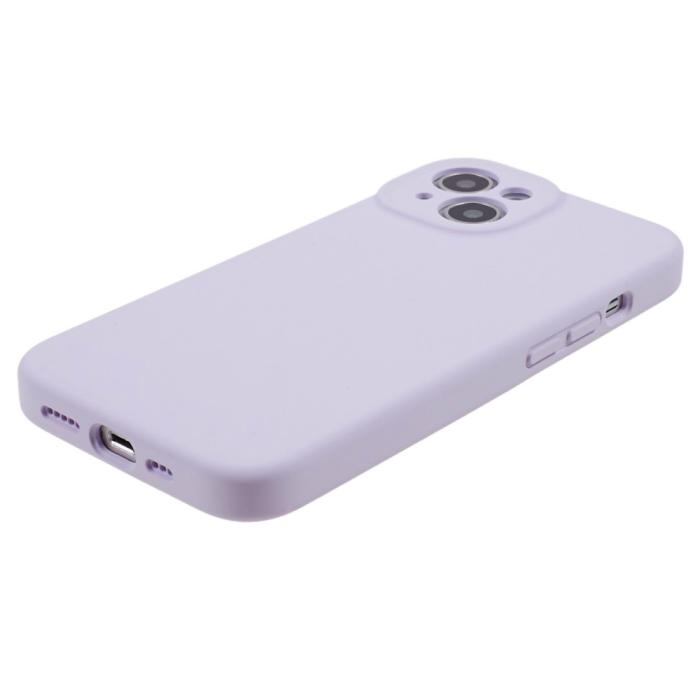Bild 4, iPhone 15 Skal Liquid Silikon Ljus Lila