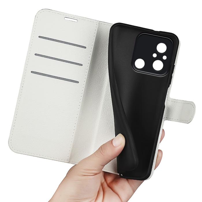Bild 4, Xiaomi Redmi 12C 4G Fodral Litchi Läder Vit
