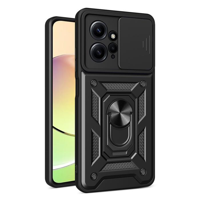 Bild 1, Xiaomi Redmi Note 12 4G Skal Camshield Ring Hybrid Svart