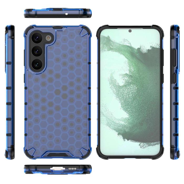 Bild 4, Samsung Galaxy S23 Plus Skal Honeycomb Hybrid Blå