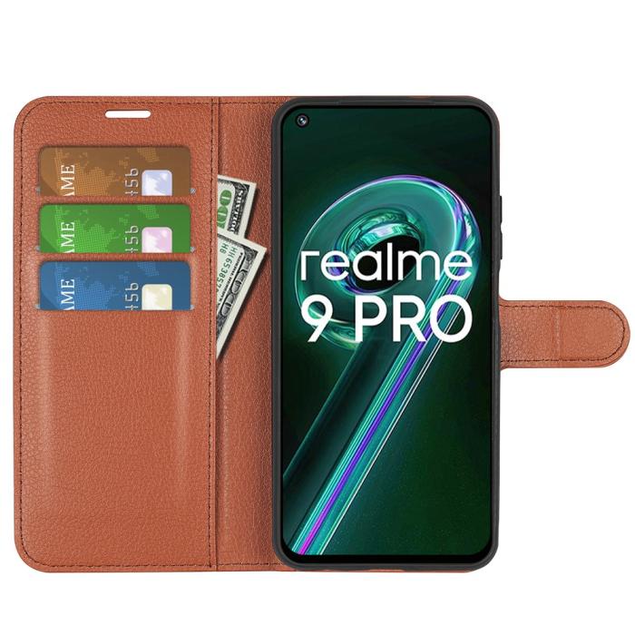Bild 4, OnePlus Nord CE 2 Lite 5G Fodral Litchi Textur Brun