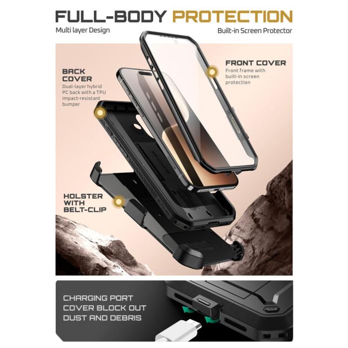 Bild 3, Supcase iPhone 17 Skal Unicorn Beetle Pro Svart