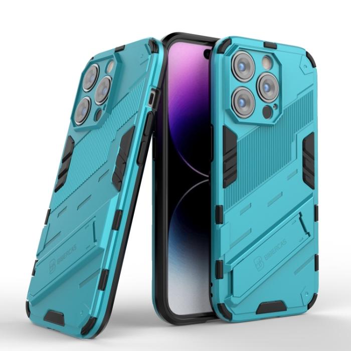 Bild 2, iPhone 14 Pro Skal Hybrid Med Kickstand Blå