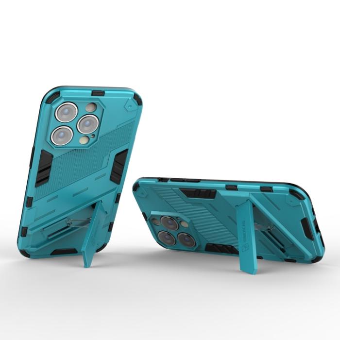 Bild 4, iPhone 14 Pro Skal Hybrid Med Kickstand Blå