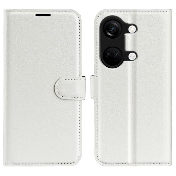 Bild 1, OnePlus Nord 3 5G Fodral Litchi Textur Vit