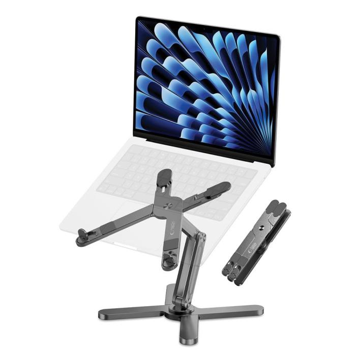 Bild 5, Tech-Protect Laptop Stativ Justerbart Universal Grå