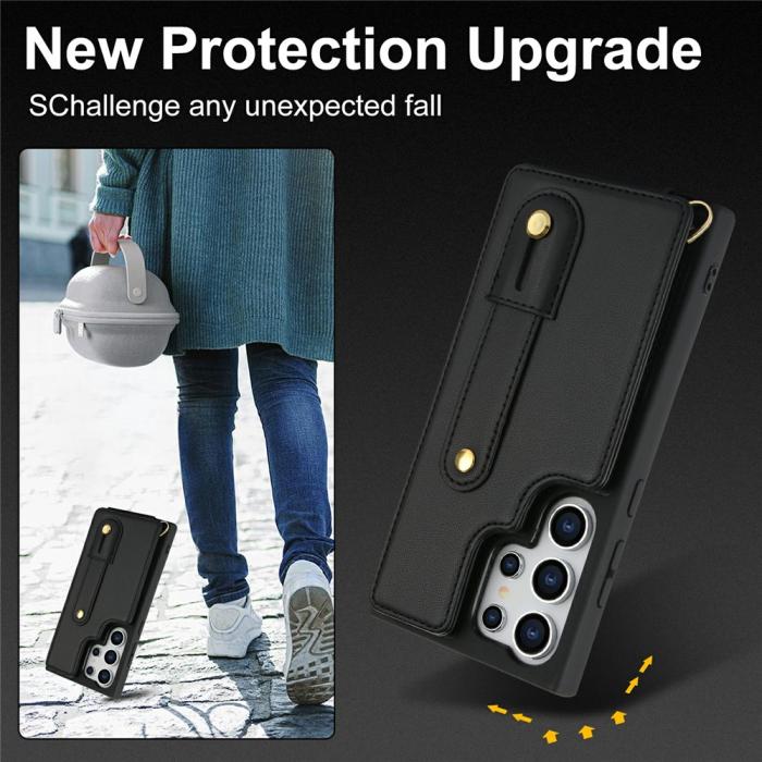 Bild 6, Samsung Galaxy S26 Ultra Skal Multifunktionellt Läder Svart