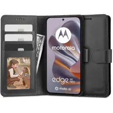 Tech-Protect Motorola Edge 50 Neo Fodral L&auml;der Svart