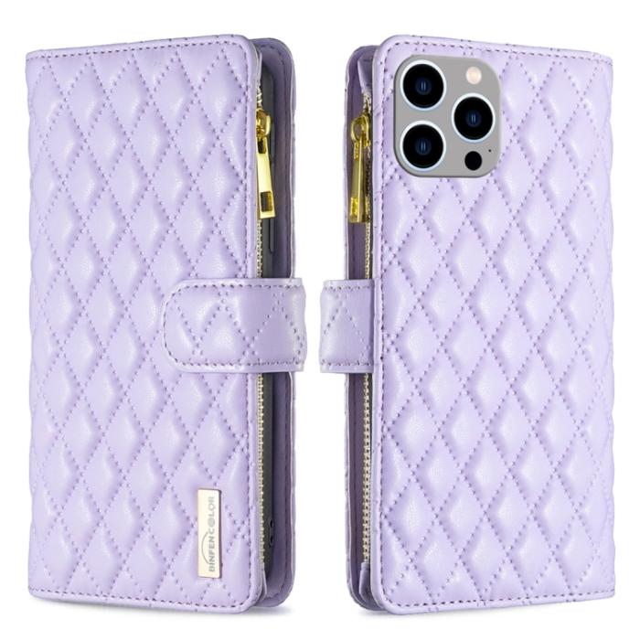 Bild 1, iPhone 15 Pro Max Fodral Diamond Multifunktionell Lila