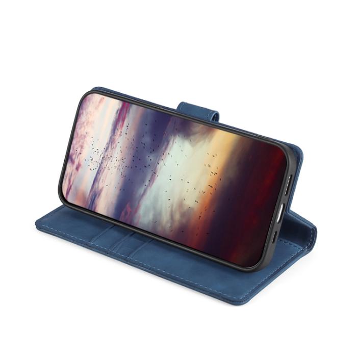 Bild 5, Motorola Moto G13 / G23 / G53 5G Fodral Krokodil Textur Blå