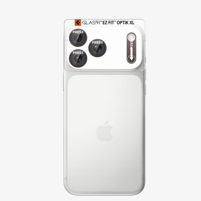 Bild 2, Spigen iPhone 18 Pro Max Linsskydd Optik Pro XL GLAS.tR 'Ez Fit'
