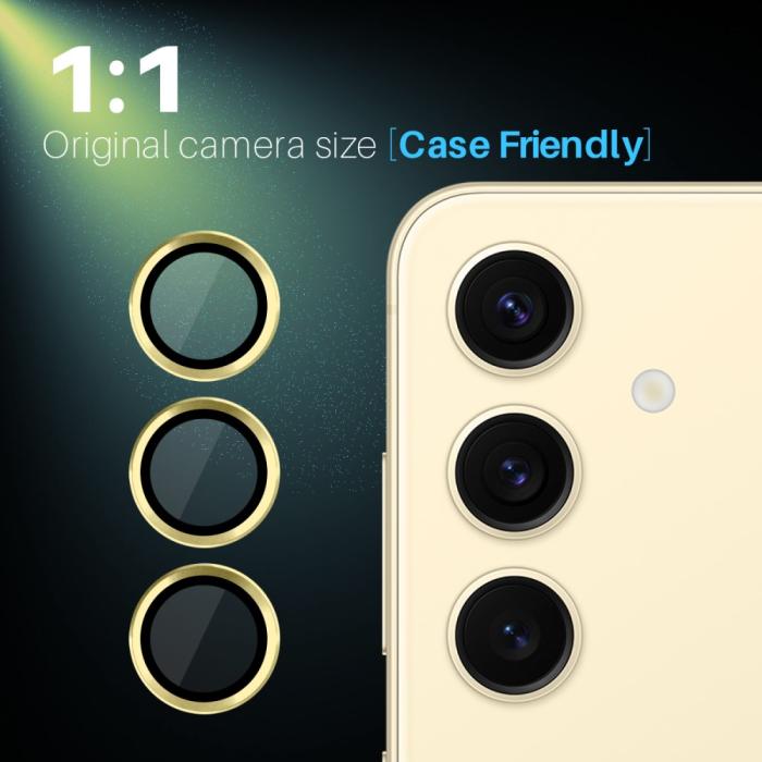 Bild 4, NORTHJO Galaxy S25 Linsskydd Härdat Glas Guld