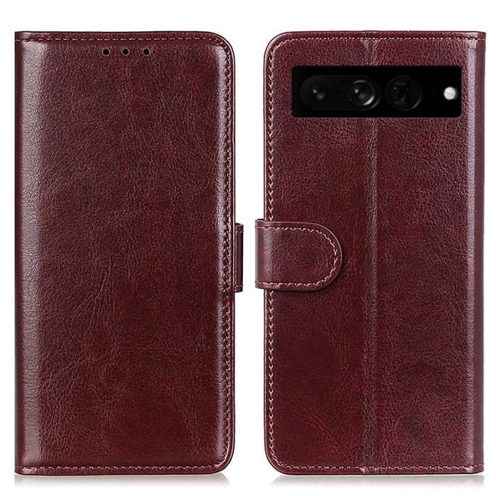 Bild 1, Google Pixel 7 Pro Fodral Crazy Horse Brun