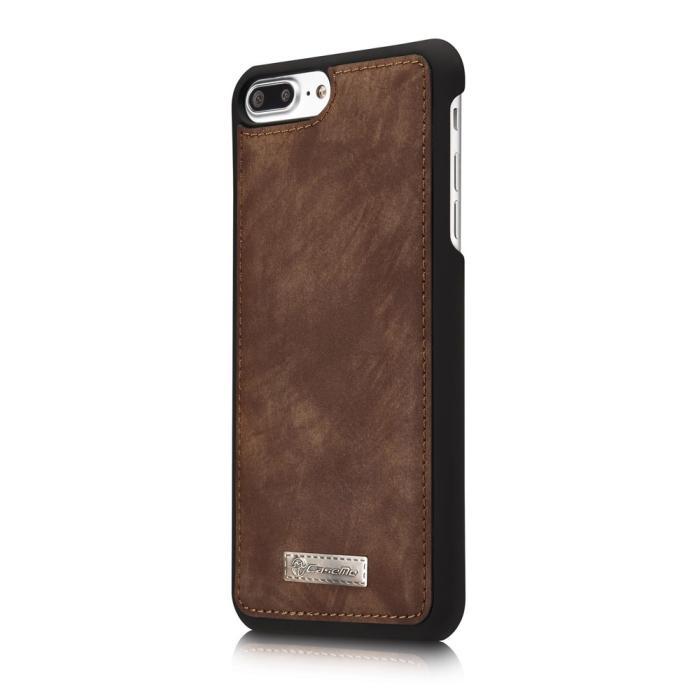 Bild 3, iPhone 7/8 Plus - CASEME 2-i-1 Multifunktionellt Plånboksfodral - Brun