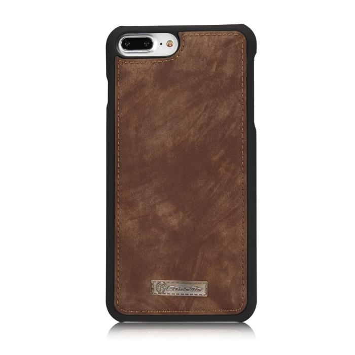 Bild 4, iPhone 7/8 Plus - CASEME 2-i-1 Multifunktionellt Plånboksfodral - Brun
