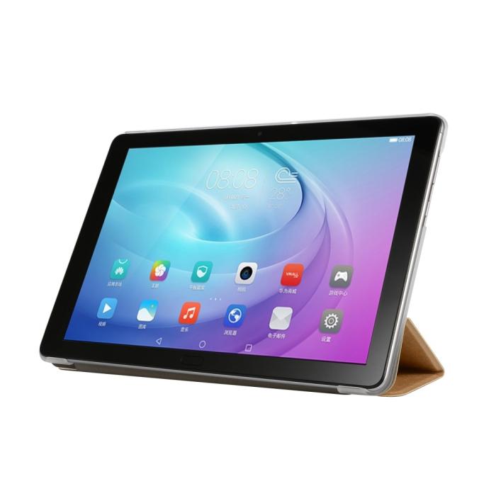 Bild 5, Huawei MediaPad T5 10 - Slimfit Tri-Fold Fodral - Guld