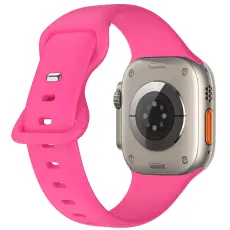 Silikon Armband Butterfly Apple Watch 42/41/40/38 mm (S/M) Hot Pink