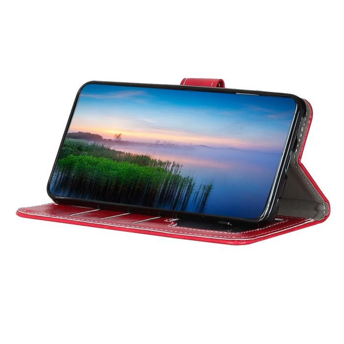 Bild 5, Xiaomi Redmi Note 11 4G Fodral Crazy Horse Röd