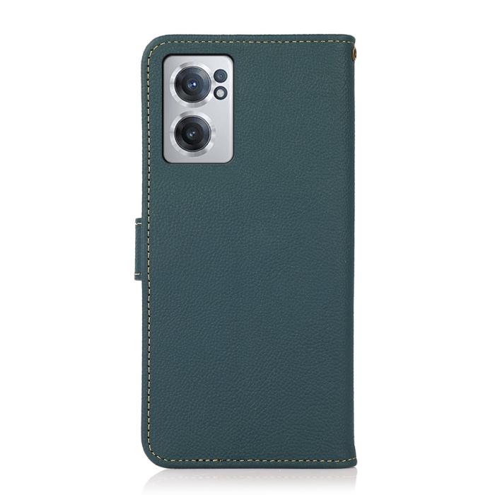 Bild 3, KHAZNEH OnePlus Nord CE 2 5G Fodral RFID Äkta Läder Grön