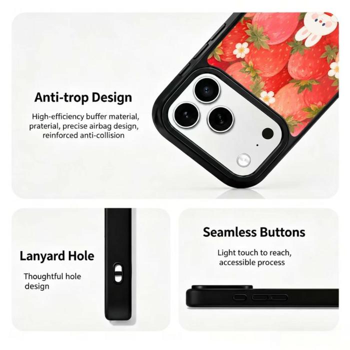 Bild 3, iPhone 18 Pro Max/17 Pro Max Skal MagSafe UV-Mönster Jordgubbar