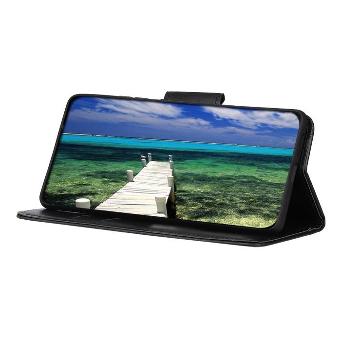 Bild 4, Google Pixel 6A Fodral Crazy Horse Läder Svart