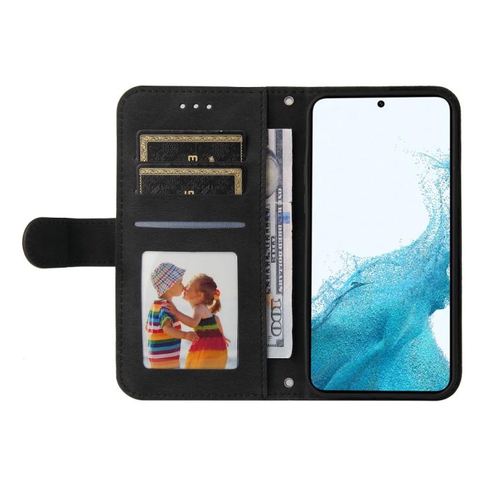 Bild 2, Samsung Galaxy A54 5G Fodral Skin Touch Läder Svart