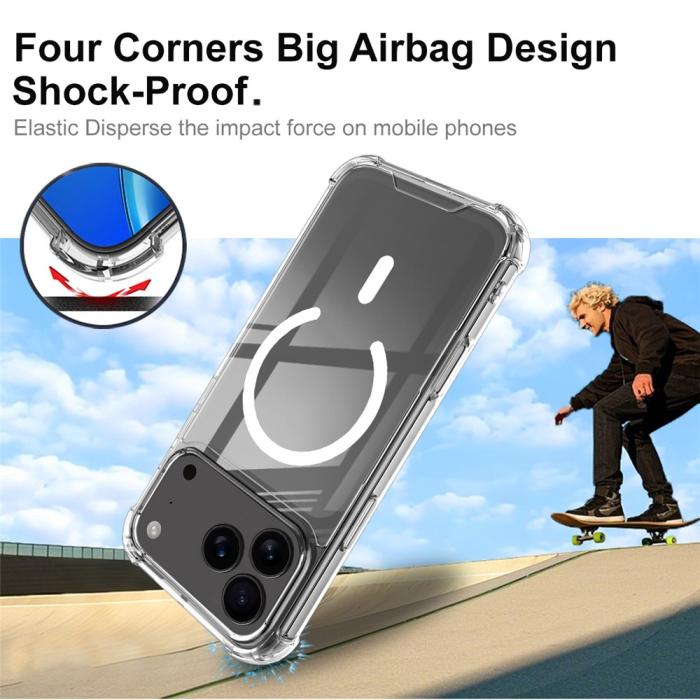 Bild 4, IMAK iPhone 17 Pro Max Skal MagSafe Shockproof Transparent