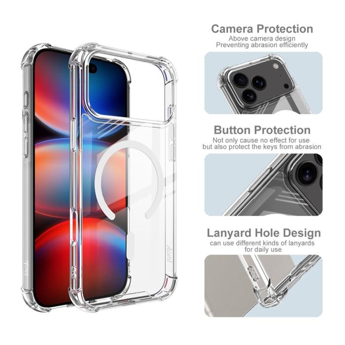 Bild 5, IMAK iPhone 17 Pro Max Skal MagSafe Shockproof Transparent