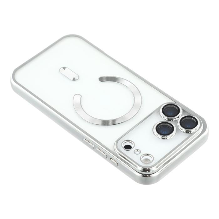 Bild 5, iPhone 17 Pro Max Skal MagSafe Electroplated TPU Silver