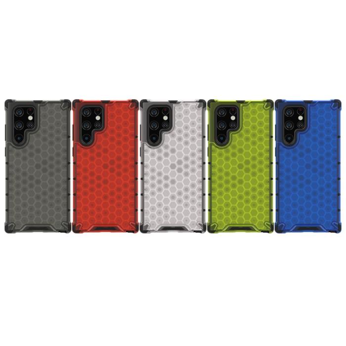 Bild 6, Samsung Galaxy S22 Ultra Skal Armor Honeycomb Grå