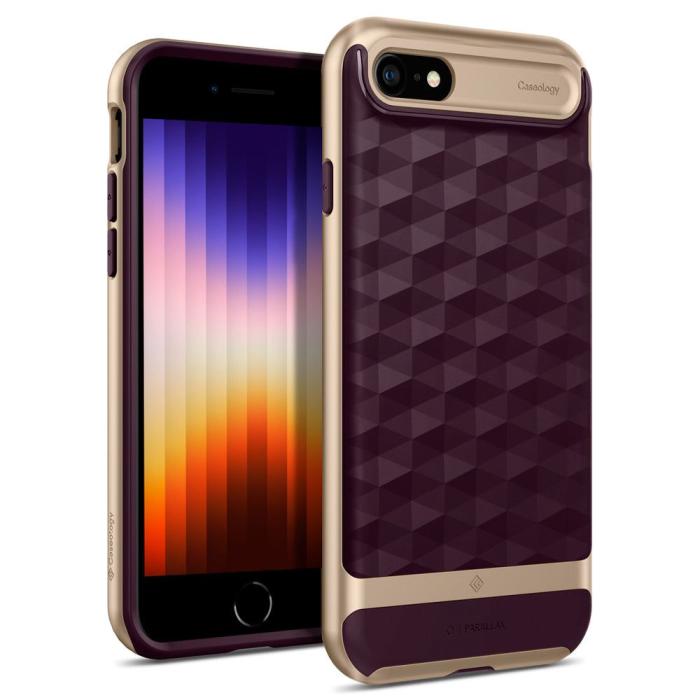 Bild 1, Spigen Caseology iPhone 7/8/SE Skal Parallax Burgundy