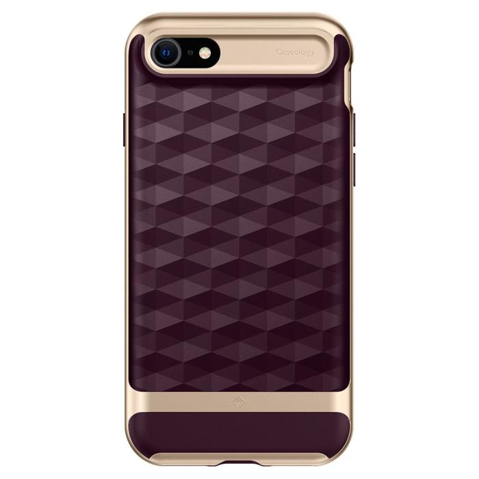 Bild 2, Spigen Caseology iPhone 7/8/SE Skal Parallax Burgundy