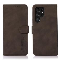 KHAZNEH Samsung Galaxy S22 Ultra Fodral Retro Läder Brun