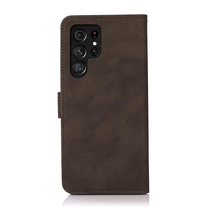 Bild 3, KHAZNEH Samsung Galaxy S22 Ultra Fodral Retro Läder Brun
