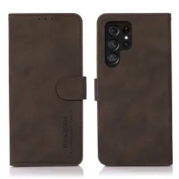 KHAZNEH Samsung Galaxy S22 Ultra Fodral Retro Läder Brun