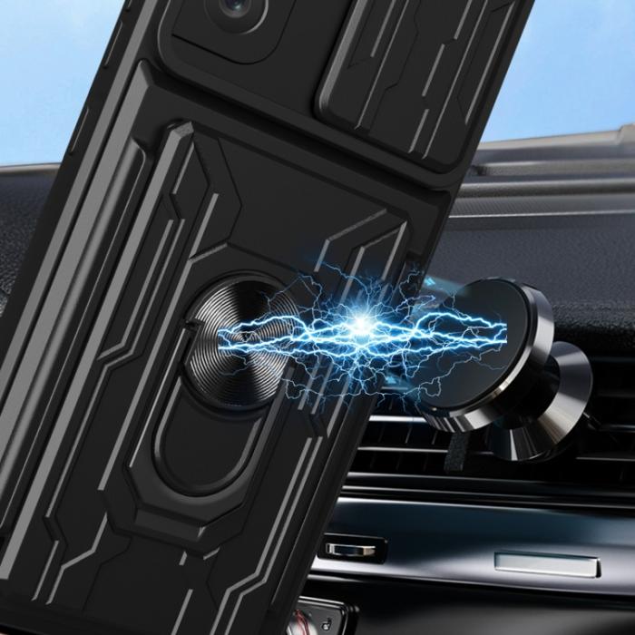 Bild 6, Samsung Galaxy S21 FE Skal Camshield Hybrid Ring Röd