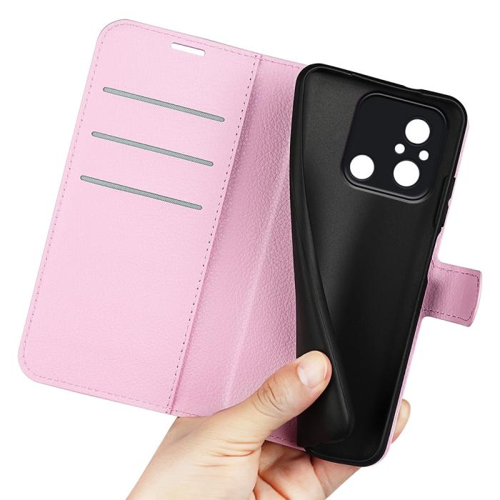 Bild 4, Xiaomi Redmi 12C 4G Fodral Litchi Läder Ljus Rosa