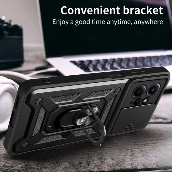 Bild 6, Xiaomi Redmi Note 12 4G Skal Camshield Ring Hybrid Svart