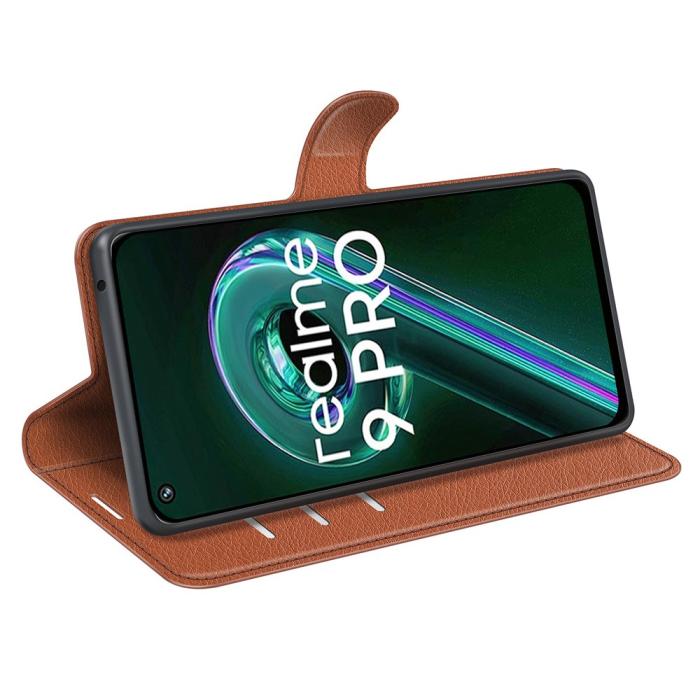 Bild 5, OnePlus Nord CE 2 Lite 5G Fodral Litchi Textur Brun