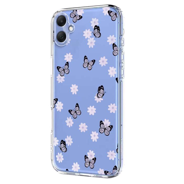 Bild 2, Samsung Galaxy A07 4G Skal Med Tryck Fjärilar / Blommor