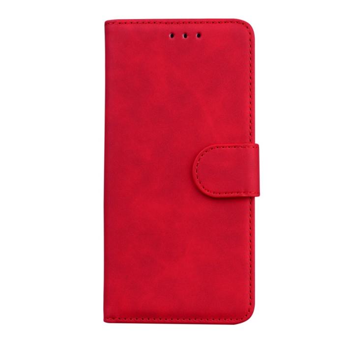 Bild 2, Motorola Moto G51 Fodral Skin Touch Läder Röd