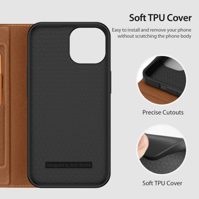 Bild 5, DUX DUCIS iPhone 14 Fodral Skin X2 Premium Brun