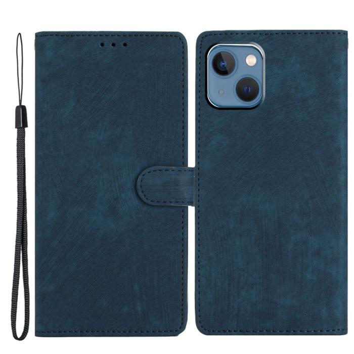 Bild 1, iPhone 15 Plus Fodral Skin Touch Läder Blå