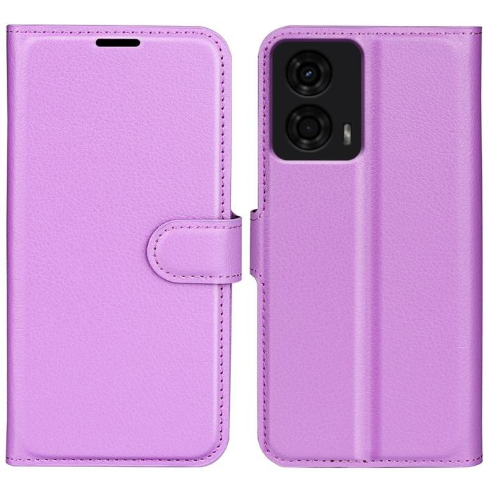 Bild 1, Motorola Moto G04 4G/G24 4G Fodral Litchi Läder Lila