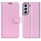 Samsung Galaxy S23 Fodral Litchi Läder Ljus Rosa