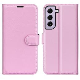 Samsung Galaxy S23 Fodral Litchi Läder Ljus Rosa