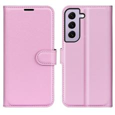 Samsung Galaxy S23 Fodral Litchi Läder Ljus Rosa