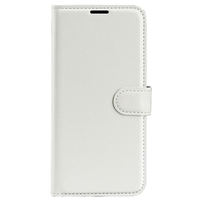 Bild 5, Samsung Galaxy S23 Fodral Litchi Läder Vit
