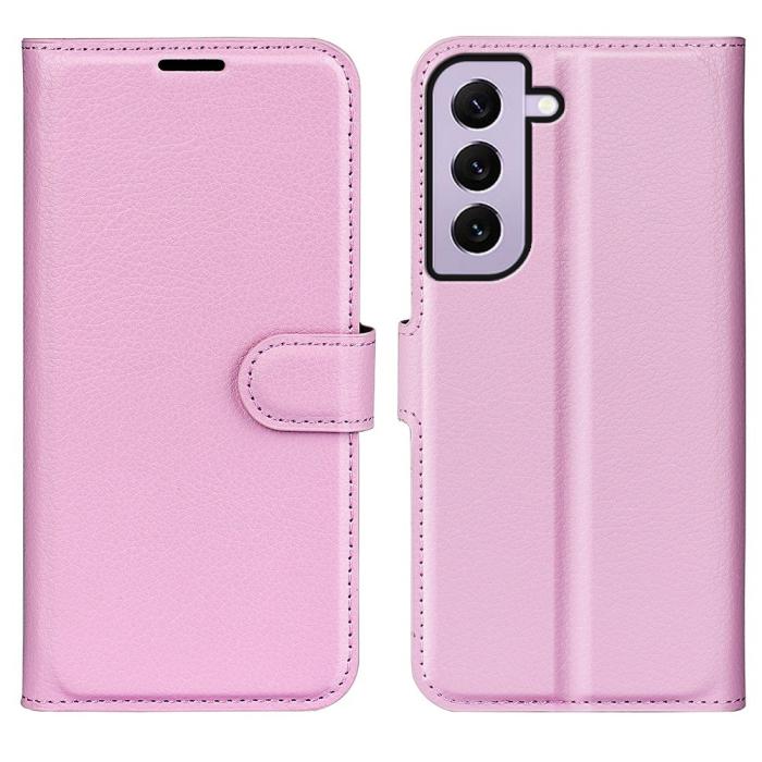 Bild 1, Samsung Galaxy S23 Fodral Litchi Läder Ljus Rosa