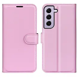 Samsung Galaxy S23 Fodral Litchi Läder Ljus Rosa